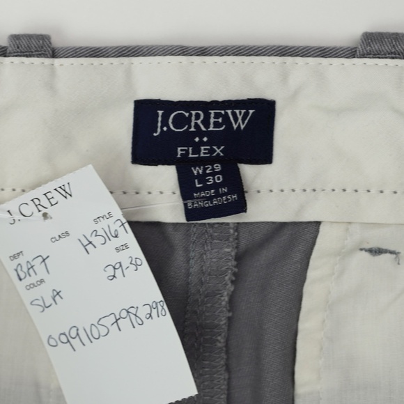 New JCREW Mens 29 / 30 Slim-Fit Flex Chino Pants in Slate Gray $79 H3167 - Picture 5 of 5